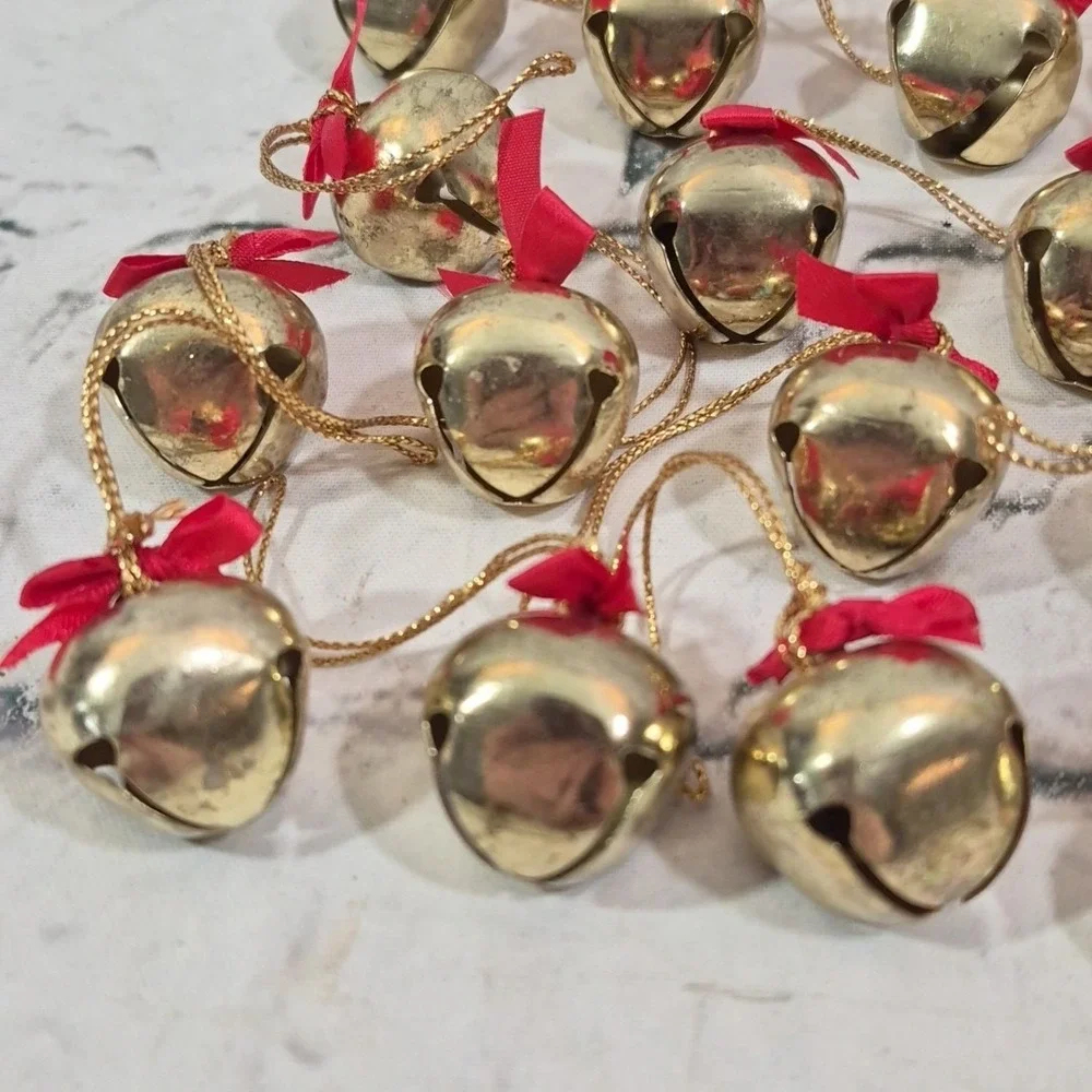 Vintage Jingle Bell Christmas Tree Ornaments Large Lot Of 27 Bells